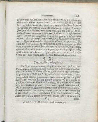 §. XI. Contrariis respondetur.