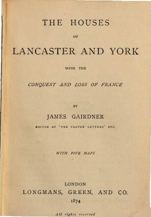 The houses of Lancaster and York
