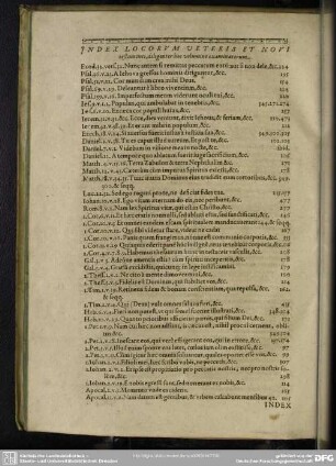 Index Locorum Veteris Et Novi testamenti, diligenter hoc volumine examinatorum