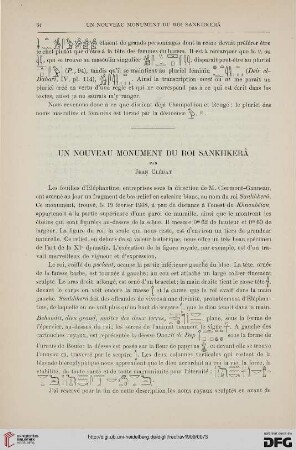 31: Un nouveau monument du roi Sankhkerâ