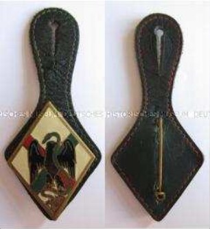 Abzeichen der Fremdenlegion, 1. Regiment, auf Leder appliziert, Republik Frankreich