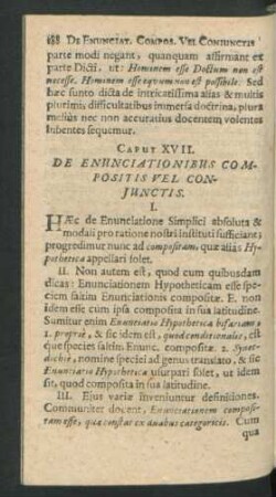Caput XVII. De Enunciationibus Compositis Vel Coniunctis.
