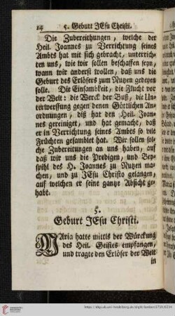 5. Geburt Jesu Christi