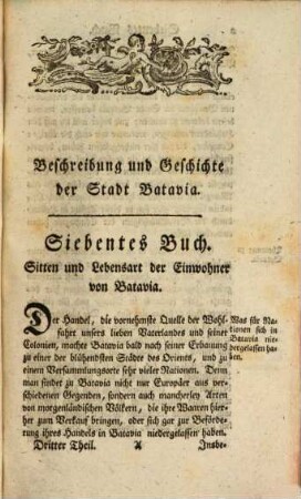 Beschreibung und Geschichte der Hauptstadt in dem Holländischen Ostindien Batavia : nebst geographischen, politischen und physikalischen Nachrichten von der Insel Java, 3