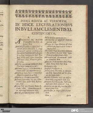 Index Rervm Ac Verborvm.