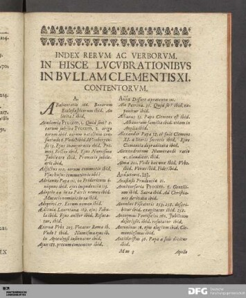 Index Rervm Ac Verborvm.