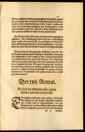 Der xvii. Articul.