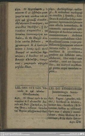 LXI. Von der Heyden und Juden Aberglauben