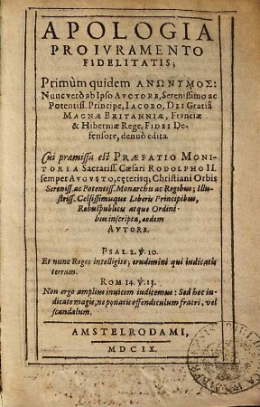 Apologia pro ivramento fidelitatis