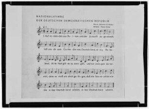 Königstein. Papierfabrik. Nationalhymne der Deutschen Demokratischen Republik