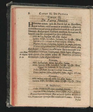 Caput II. De Patria Homeri.