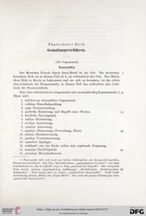Fünfzehntes Buch – Gestaltungsverfahren