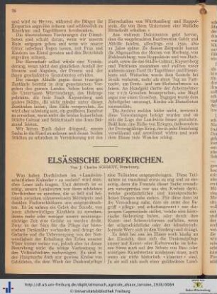 Elsässische Dorfkirchen.