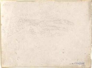 Neureuther, Gottfried von; Zeichnungen - Landschaft mit Burg (Studie)