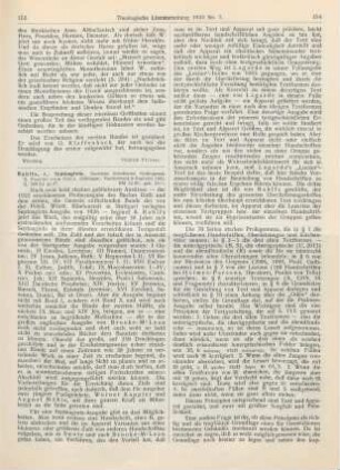 153-155 [Rezension] Rahlfs, Alfred, Septuaginta. X: Psalmi cum Odis
