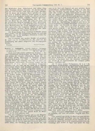 153-155 [Rezension] Rahlfs, Alfred, Septuaginta. X: Psalmi cum Odis