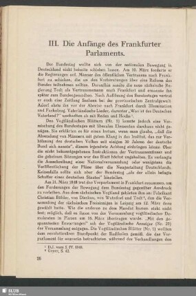 III. Die Anfänge des Frankfurter Parlaments