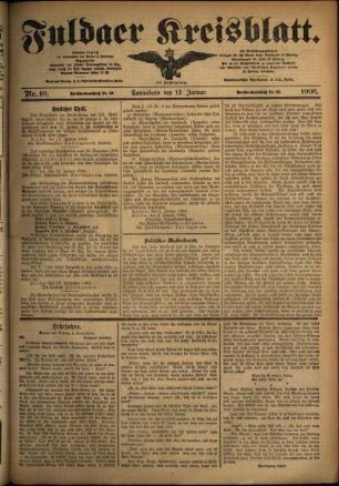 Ausgabe vom Samstag, den 13. Januar 1906.