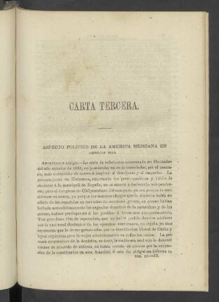 Carta Tercera