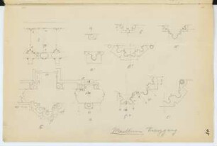 Kloster Maulbronn: Details Kreuzgang (aus: Skizzen- und Fotoalbum 6)