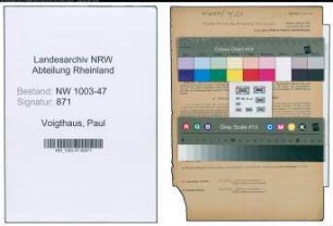 Entnazifizierung Paul Voigthaus , geb. 25.06.1894 (Prokurist)