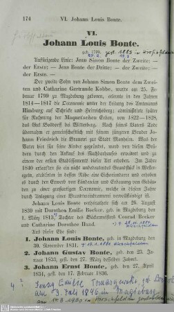 VI. Johann Louis Bonte. geb. 1799