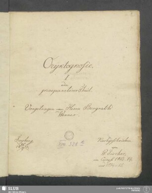 1: I. oder praeparativer Theil - XVII 328 8. (5) : Vorgetragen vom Herrn Bergrath Werner