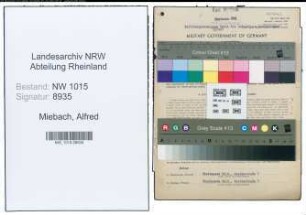 Entnazifizierung Alfred Miebach , geb. 12.09.1905 (Metallgiesser)