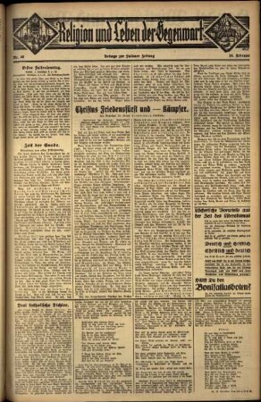 Dritte Ausgabe vom Sonntag, den 18. Februar 1934.