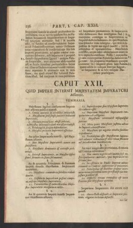 Caput XXII. Quid Imperii Interist Majestatem Imperatori Afferere.