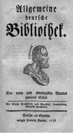 Des neun und zwanzigsten Bandes zweytes Stück.