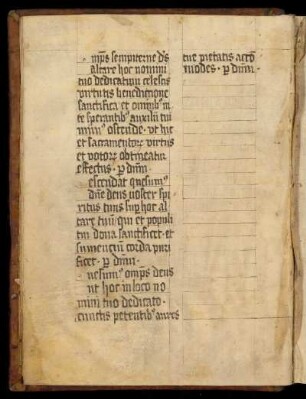 Nachtrag (15. Jh., 1. Hälfte) der Orationen zu ded. altaris.