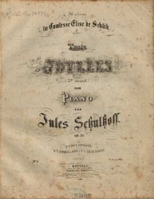 Trois idylles : (3me recueil) : pour piano : op. 36 : à Madame la Comtesse Elise de Schlik, 3. Le ruisseau