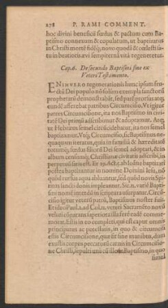 Cap. 6. De secundo Baptismi fine ...