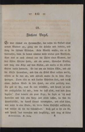 22. Fitchers Vogel.