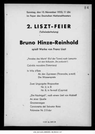 2. Liszt-Feier (Teilwiederholung)