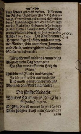 Die fünffte Andacht