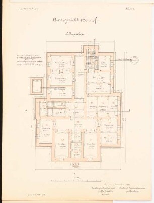 Amtsgericht, Hennef: Grundriss KG 1:100