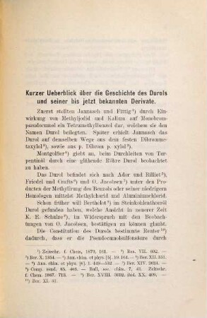 Zur Kenntniss des Durols : Inaugural-Dissertation ...