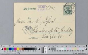 Postkarte an Richard Dehmel