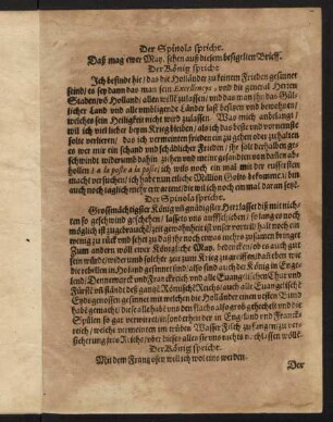 a2r-b3r, Ein Underredung, so zwischen jhr Kön. May. in Hispanien, Bäpst. Heyligkeit, und Marquis Spinola gehalten ...