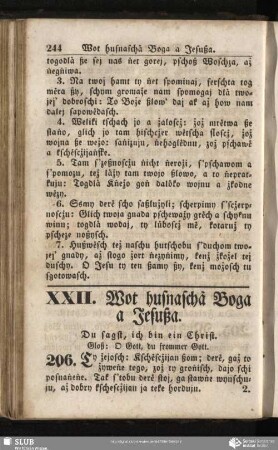 XXII. Wot husnaschȧ Boga a Jesußa