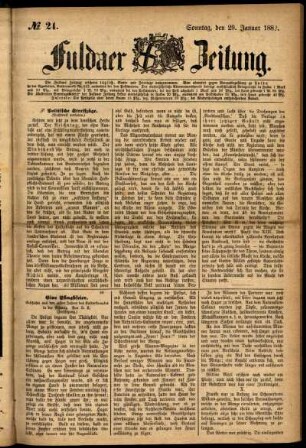 Ausgabe vom Sonntag, den 29. Januar 1882.