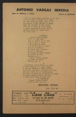 Antonio Vargas Heredia : Editorial Vivona
