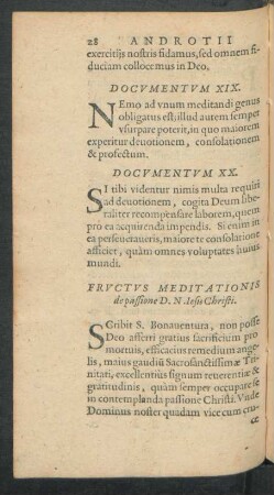 Fructus Meditationis de passione D. N. Iesu Christi.
