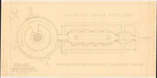 Ausstellungsgarten Jubiläums-Gartenbau-Ausstellung 1926, Dresden: Lageplan Garten zum Blauen Rittersporn 1:200