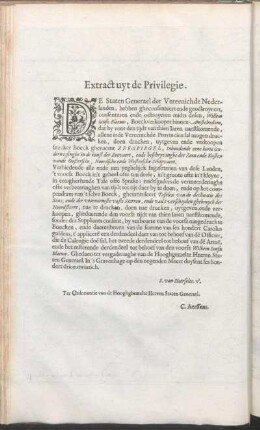 Extract uyt de Privilegie.