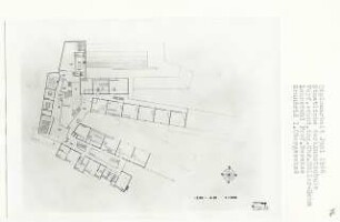 Staatliche Werkkunstschule, Berlin-Charlottenburg (Diplomarbeit bei Bernhard Hermkes): Grundriss 1. Obergeschoss + 2.30 bis + 4.10, 1:200