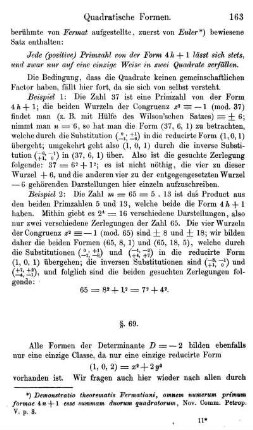 §. 69. Zerlegung der Zahlen in eine einfache und eine doppelte Quadratzahl
