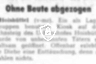 Ohne Beute abgezogen